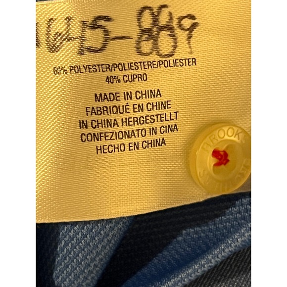 NEW Brooks Brothers Country Club ProSport Polo Shirt Blue Mens Large 5155 26711 - Picture 8 of 8